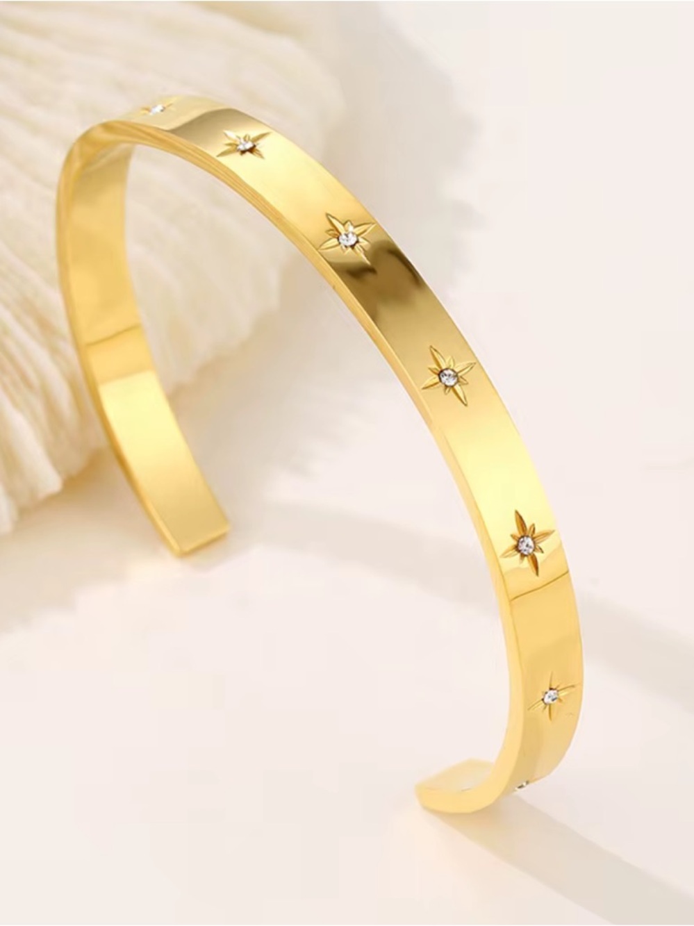 Gold Star-Embellished Bangle